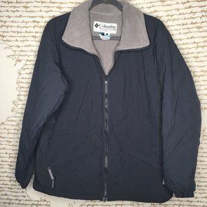 Columbia Men's Navy Blue Jacket with Gray Fleece Lining